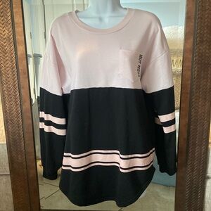 Hot Mess bling sweatshirt. Small. Pink and black.